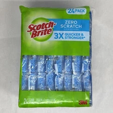 Scotch-Brite ZERO SCRATCH BLUE Scrub Sponges 24 Individual Wrapped Scrub Sponges