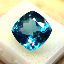 Stunning 10 Ct Blue Aquamarine Gemstone Cushion Cut Aquamarine Loose Gemstone