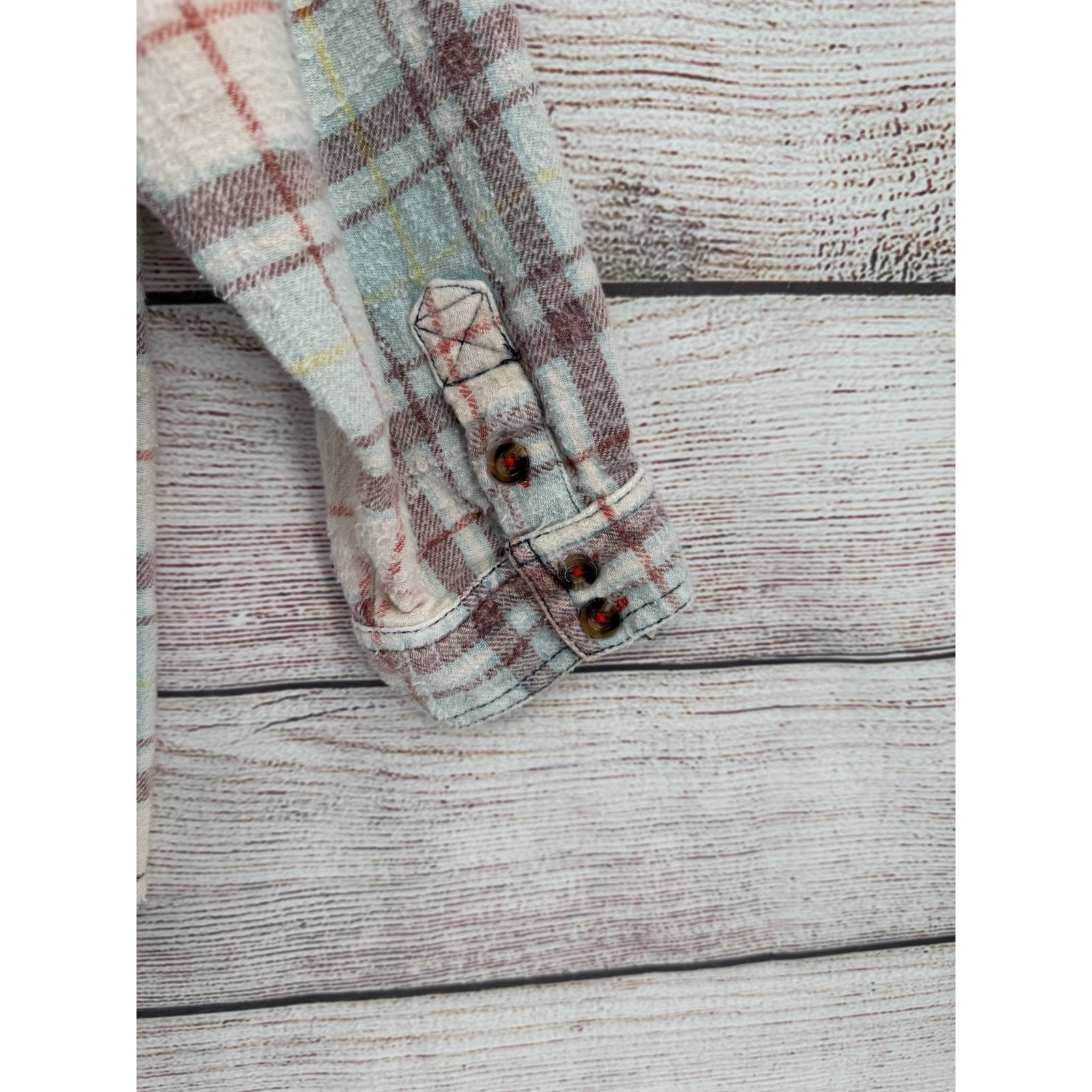 BDG Patchwork Flannel Button Down Shirt Womens Me… - image 5