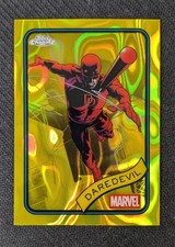 Daredevil Topps Chrome Marvel 2025 #97 Yellow Lava Refractor Trading Card