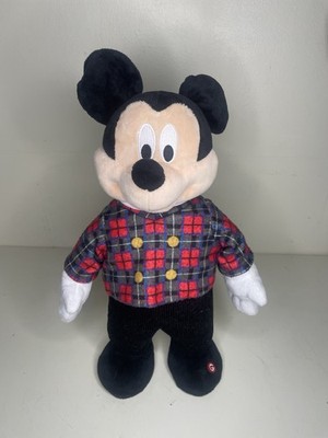 Disney Animated Mickey Mouse Plush 2020 Gemmy Sings Christmas 14  - Works!