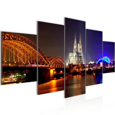 Wandbilder Wohnzimmer XXL Städte Moderne Bilder 200 x 100 cm - Bild 1 von 4