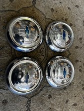 Set 4 Vintage 50s 51 52 52 53 Chevy Dog Dish Hubcap Decent Drive Set Caps