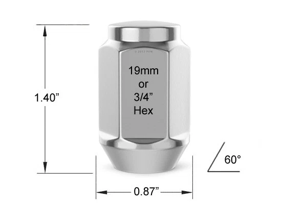 20 1/2"-20 tuercas cromadas bellota bulto se adapta a Jeeps Grand Cherokee Commander Foto 3 de 4