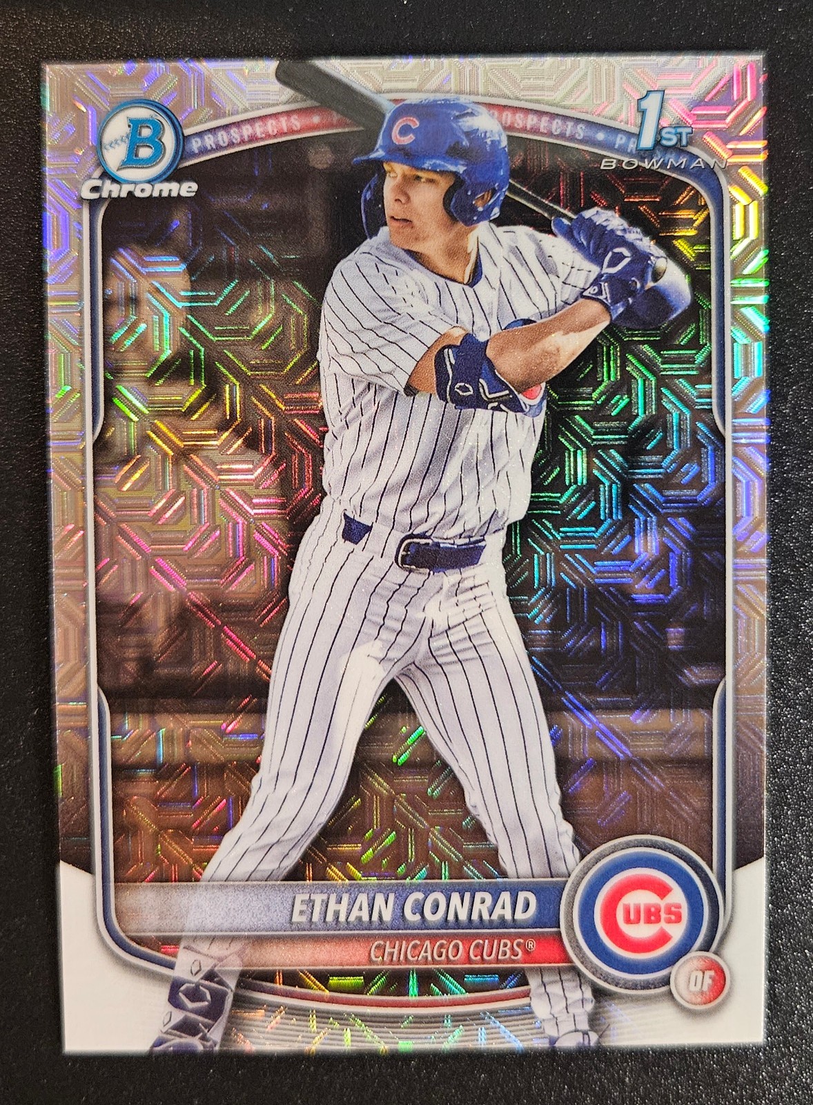 2025 Bowman Draft Chrome Ethan Conrad 1st Bowman #BDC-17 Mojo Refractor Cubs