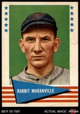 1961 Fleer #124 Rabbit Maranville Pirates HOF 2 - GOOD