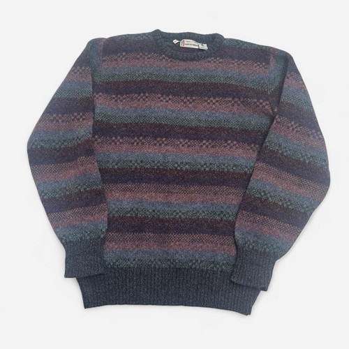 Vintage 80s 90s Fabio Di Firenze New Wool Sweater Men XL Geometric Knit Italy