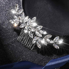 Crystal Wedding Hair Comb Silver Rhinestone Bridal Hair Piece Sparkly Hair Acces