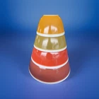 🔥🔥🔥Vintage HTF PYREX  4 pc. AMERICANA  Fall Colors Mixing Bowl Nesting Set