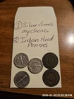 3 Siver Dimes, 2 Indian Head Pennies