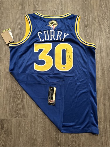 Stephen Curry Autographed Signed Golden State Warriors Finals Jersey! Psa 