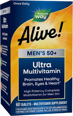 Nature'S Way Alive! Men S 50+ Daily Ultra Multivitamin, High Potency Formula, Su
