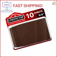 Felt Furniture Pads X-PROTECTOR - 10 Pack Premium 8  x6  Heavy Duty 1/5  Felt She