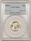 1944-S MERCURY DIME - PCGS MS-67