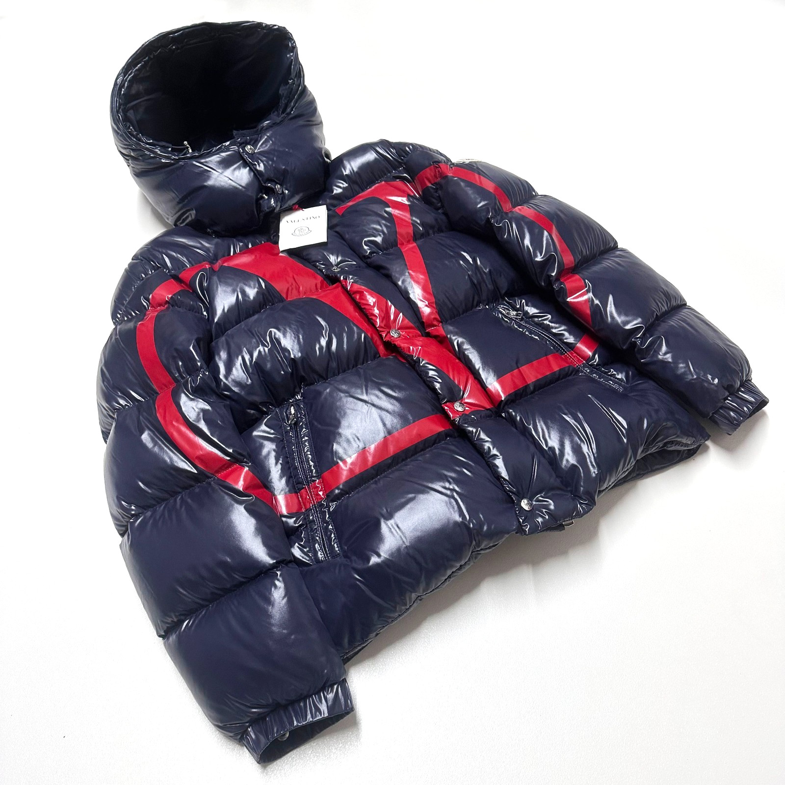 MONCLER X VALENTINO SIZE S XS NAVY JACKET MENS PUFFER DOWN 0 1 MAYA BLUE SMALL image 8