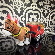 NWT Bark Box Barkweiser Budweiser Clyde the Clydesdale Horse Carriage Dog Toy