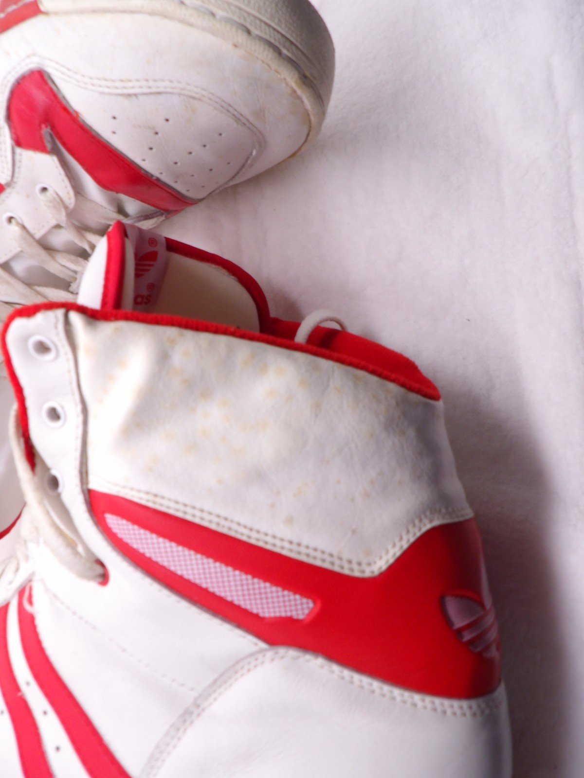 VTG Men’s Adidas Red/white High Tops Shoes  Made In France Size 15 thumbnail 14