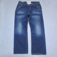 KUYICHI Japanese Denim Jeans Mens 35x31 Sidd Loose Carpenter Organic Cotton