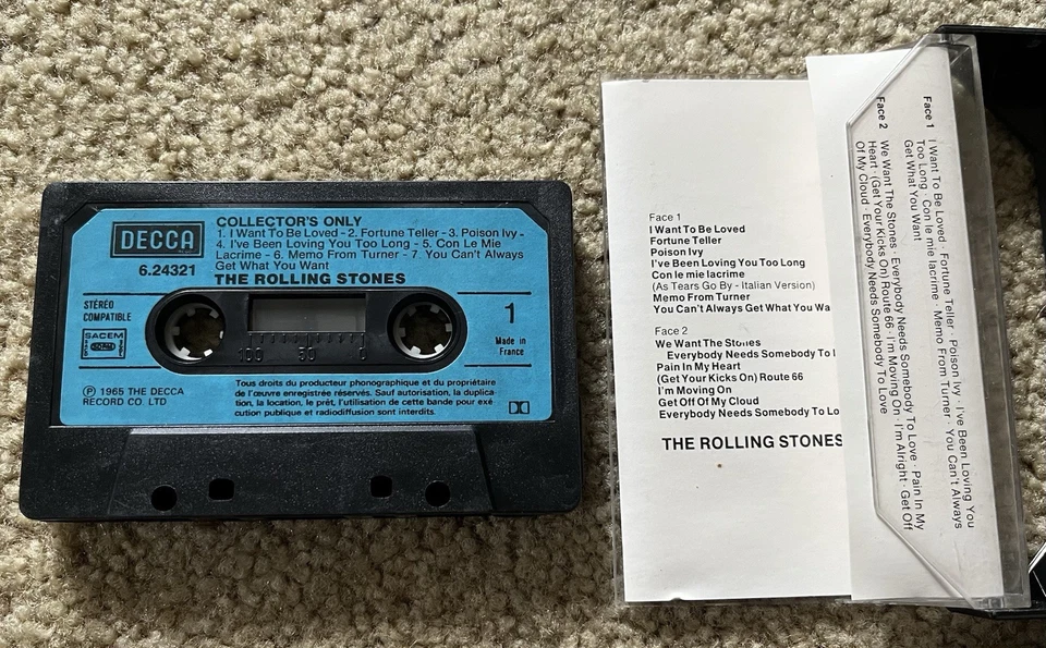 The ROLLING STONES - Collector's Only CASSETTE import 1965 Decca 4.24321 mono EX - Image 4 of 4