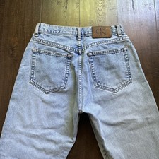 Vintage Calvin Klein Jeans 27x30 High Waist Light Wash Made in USA 90s