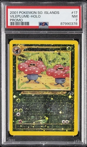 2001 POKEMON SOUTHERN ISLANDS PROMO #17 VILEPLUME-HOLO PSA 7