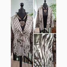 Khaki LADIES JACKET statement Blazer pockets OSCAR B Womens PLUS size 20 EDGY