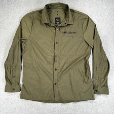 Oakley Windbreaker Shirt Mens Large Green Lon...