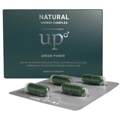 UP Green Power Speziell für Männer entwickelt 4 Kapseln Natürliche Inhaltsstoffe