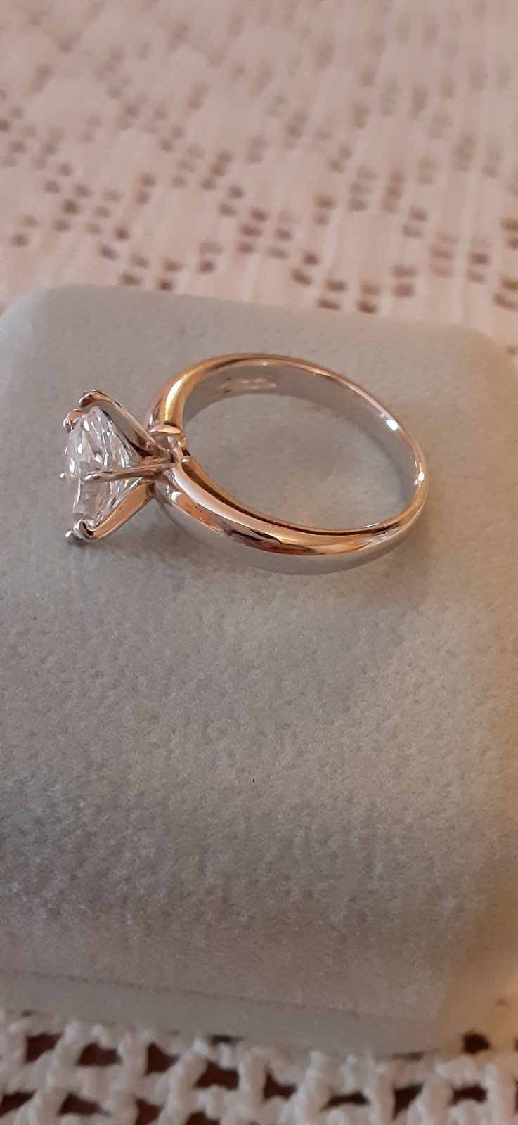 QVC Diamonique Epiphany Platinum Clad Size 7 Fashion Jewelry 