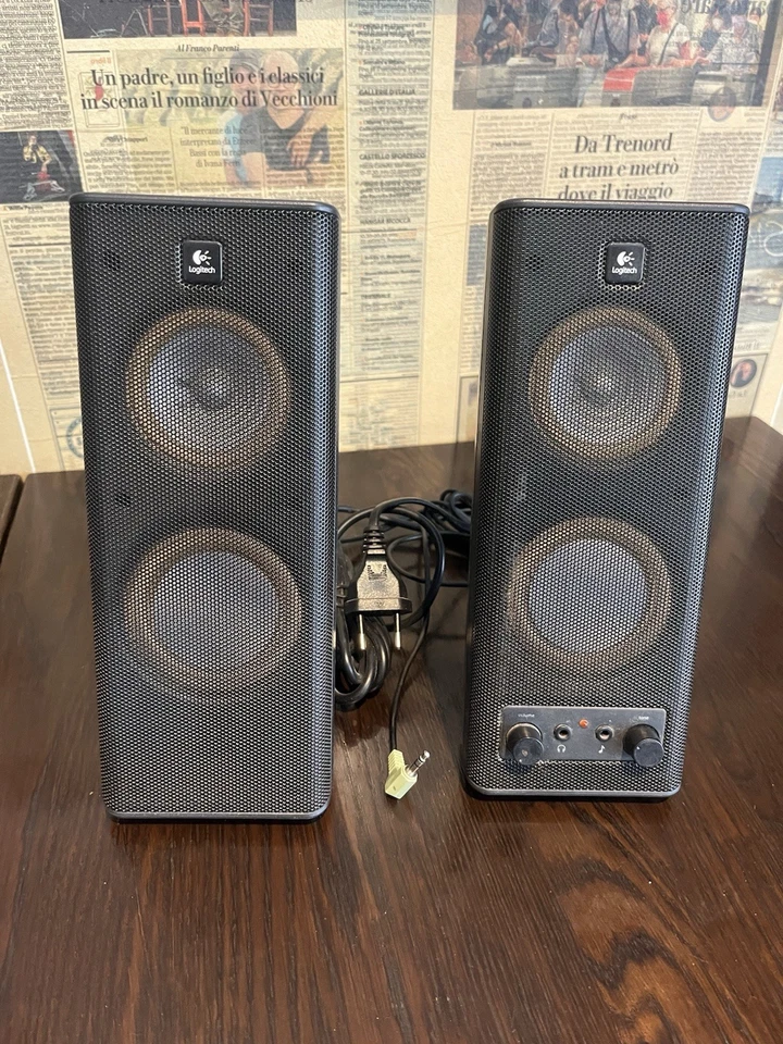 Logitech Speaker Lautsprecher S-0264B für PC-System Klinke Audio 3,5 mm