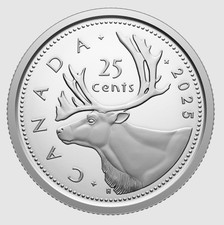 2025 Canada 25 cent pure silver ~King Charles obverse - taken from proof set