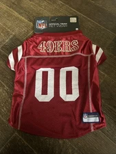 Pets First San Francisco 49ers Dog Jersey Medium Red Mesh NFL Pet Apparel NWT