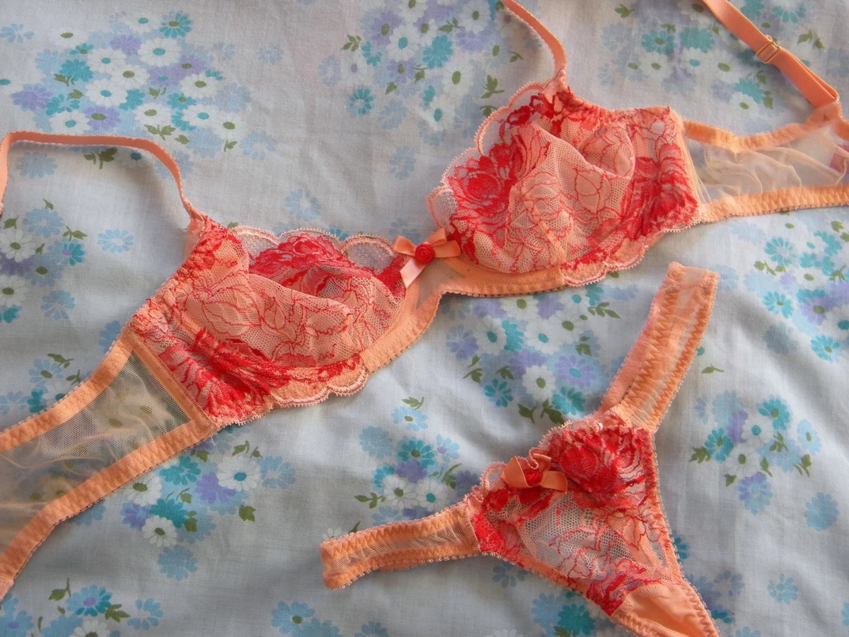Ensemble Lingerie Agent Provocateur Quinn - Taille 32D/DD 34D, Couleur Pink/mint, Neuf Avec étiquettes