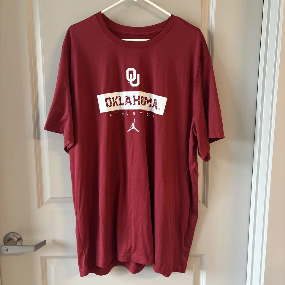 NIke Jordan Brand Dri Fit Shirt Oklahoma Sooners Athletics NCAA OU Men's Red 3XL - Image 2 of 4