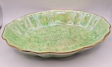 Newhall Pottery - Boumier Style Green Lustre Bowl with Gilt Detail c1930s