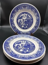 Royal China Blue Willow Dinner Plates 10" Set of 4