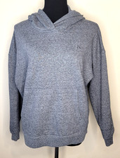 Calvin Klein Women s Hoodie M Gray Pullover CK Logo Sweatshirt Kangaroo Pocket