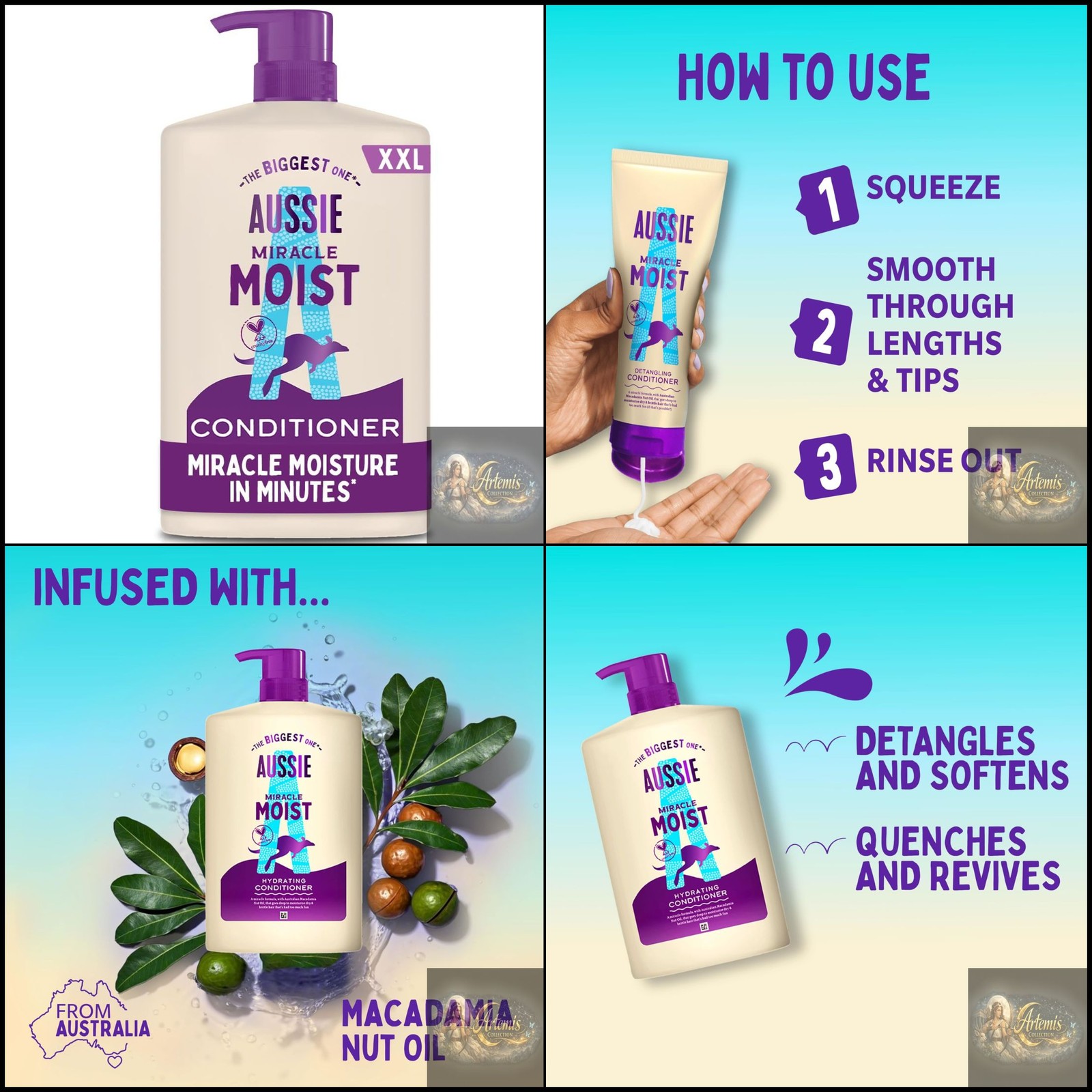 Aussie Miracle Moist Detangling Conditioner 1L