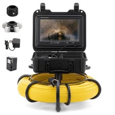 Uimoso 393ft/120m 9" Sewer Camera 1200TVL Monitor HD Pipe Inspection Camera