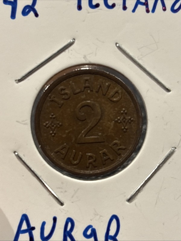 1942 Iceland 2 Aurar - Coin