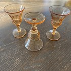 3 Martinsville Lady Astor Light Amber Wine Cordials Glasses Discontinued 4.25” T — photo 4