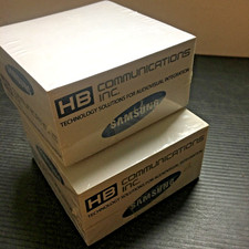 2 PCS Vintage Samsung & HB Communications Tech Solutions Office Desktop Memo Pad
