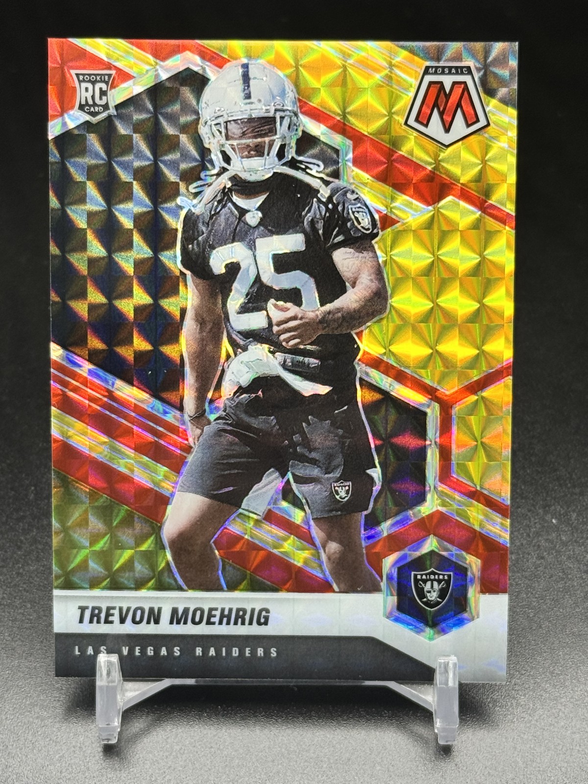 Trevon Moehrig Panini Mosaic #383 Fusion Red/Yellow Choice