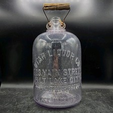 Vintage Utah Liquor Co. 223 Main Street Salt Lake Bottle Half Gallon 10 Return