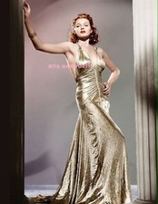 RITA HAYWORTH #69 BEAUTIFUL COLORIZED PHOTO 11 X 8.5 SHIPS FREE