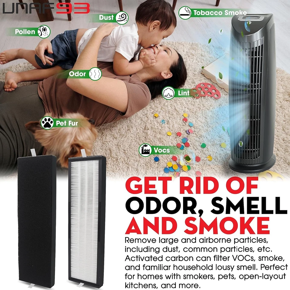 Pacote com 2 filtros HEPA com pré-filtro de carbono para purificador de ar Alen T500, TF-60...  - Imagem 4 de 4