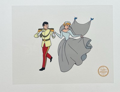 CINDERELLA/PRINCE CHARMING Walt Disney CERTIFIED SERIGRAPH Ltd Ed 11x13 Unframed
