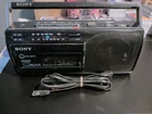 Sony CFM-130 Vintage AM/FM Radio Cassette Boombox Black Tested Works Great!