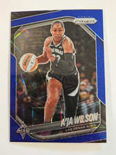 A'Ja Wilson - 2025 Panini Prizm WNBA Prizms Blue Velocity Insert Card