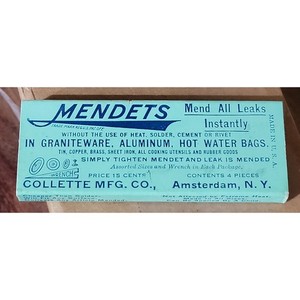 Mendets Mend All Leaks Instantly Tin Copper Brass Aluminum Hot Water Bags